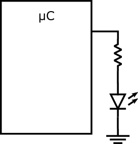 The LED-output circuit diagram.